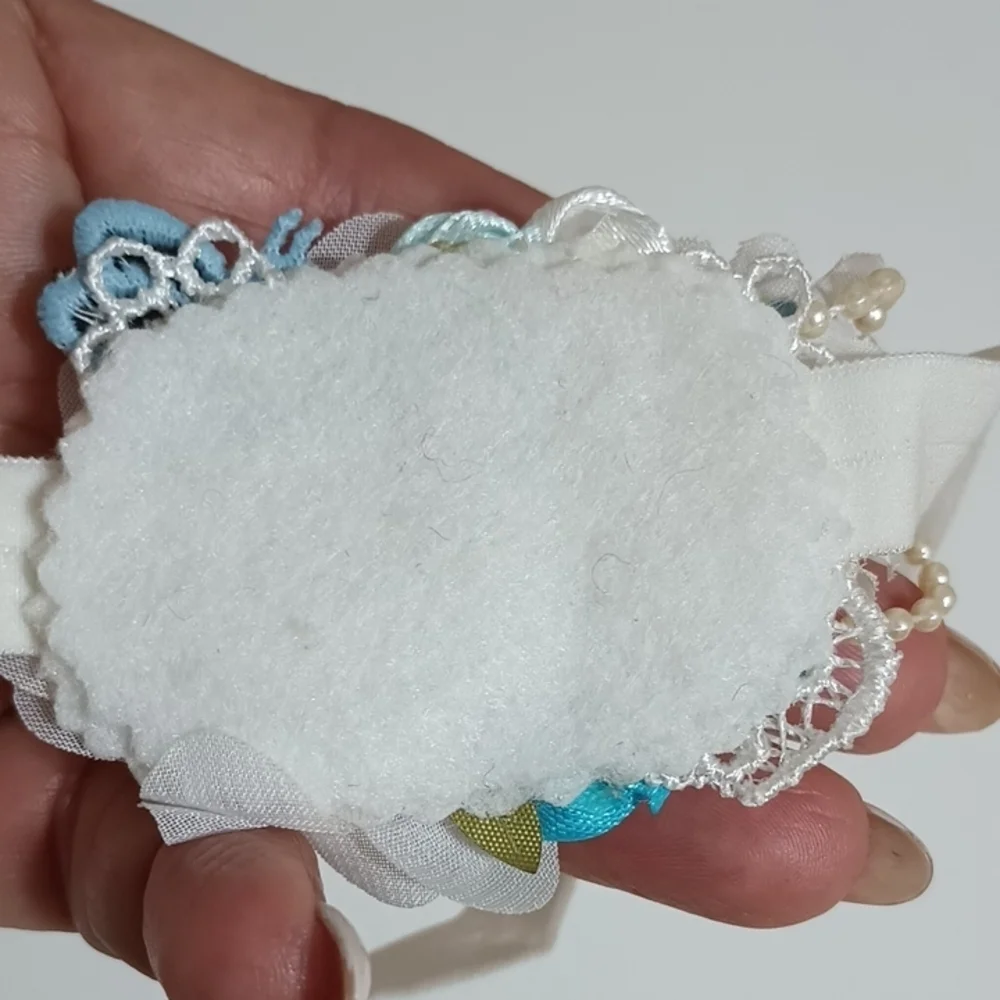 Floral Baby Headband- Cream and White (2)✨🎀